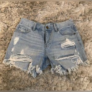 JBD Destroyed Ripped Jean shorts Size S